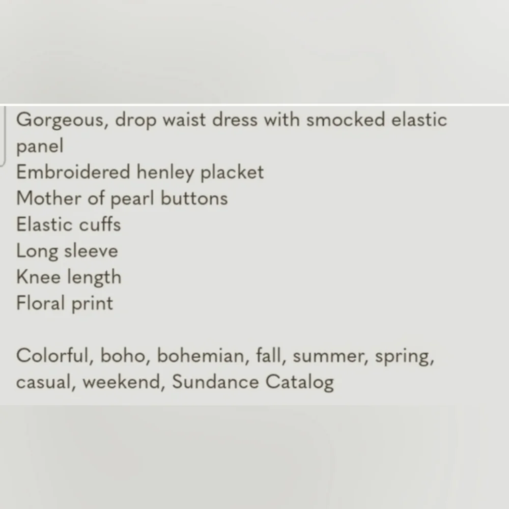 Bohemian Floral V-Neck Cream Dress - Picture 3 of 9